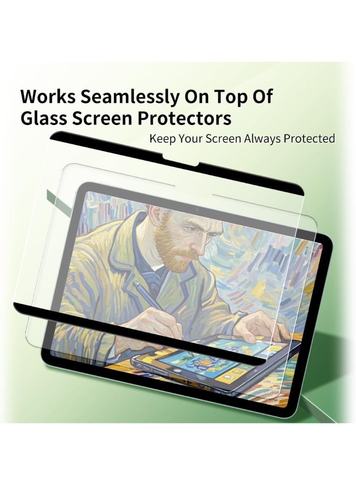 Magnetic Paper Feel Screen Protector for Samsung Galaxy Tab S10 Plus 2024/S9 Plus 2023/Tab S9 FE+ Plus/S7 FE 5G / S8 Plus/ S7 Plus 12.4 Inch/Removable Screen Protector,Anti-Glare,Bubble Free,[Easy On] - Image 5